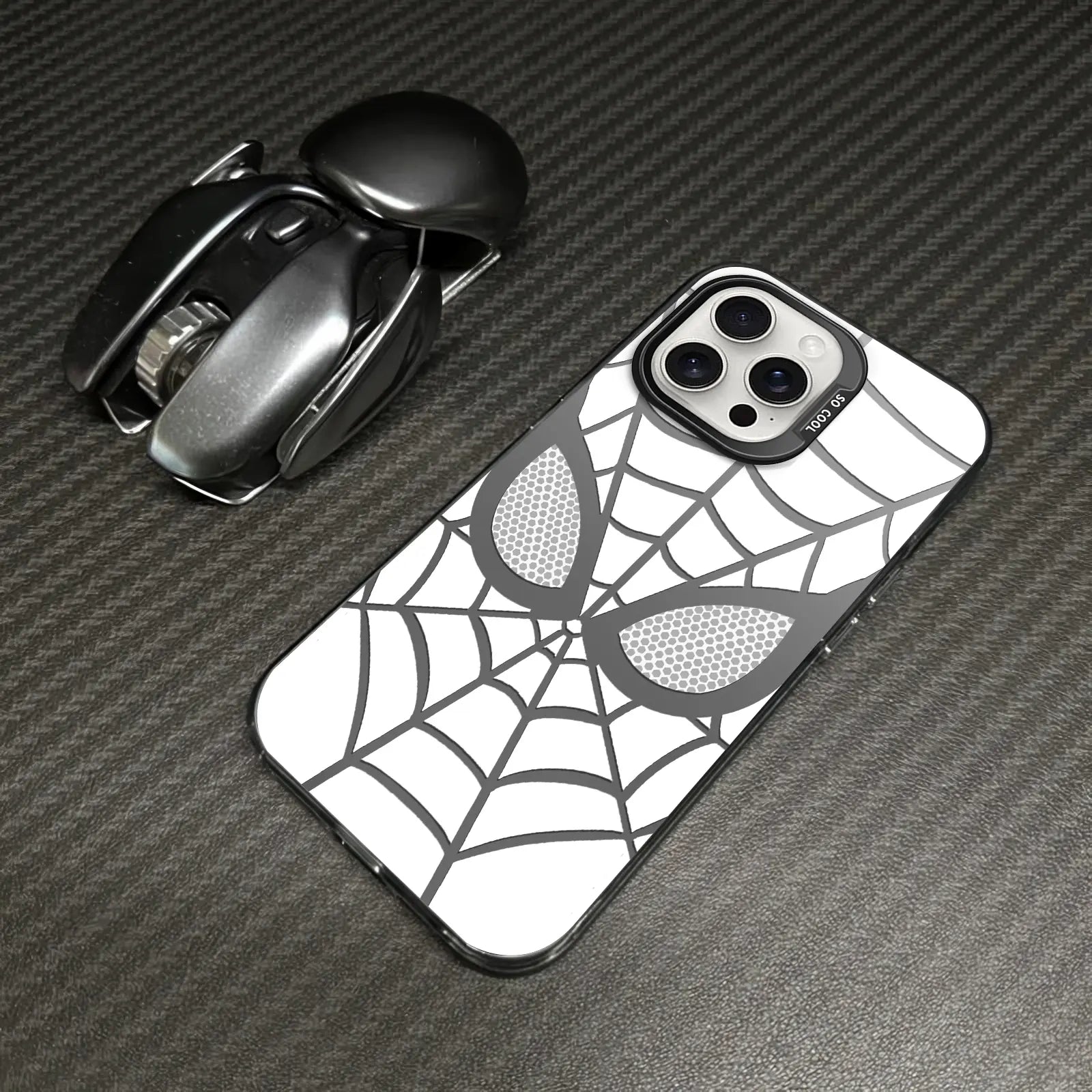 Classic Cool Grid Pattern IMD Laser Phone Case - Military Grade Anti-Drop Shell for iPhone
