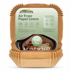 100-Pack Unbleached Air Fryer Parchment Paper Liners – 6.3” Non-Stick Disposable Liners