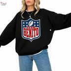 Team Benito Sweatshirt – Retro Football Shield Graphic Crewneck Pullover