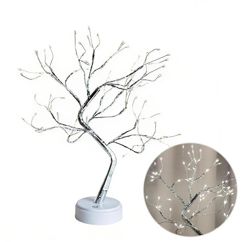 LED Rose Flower Tree Lamp - USB/Battery Powered Tabletop Decor Gift