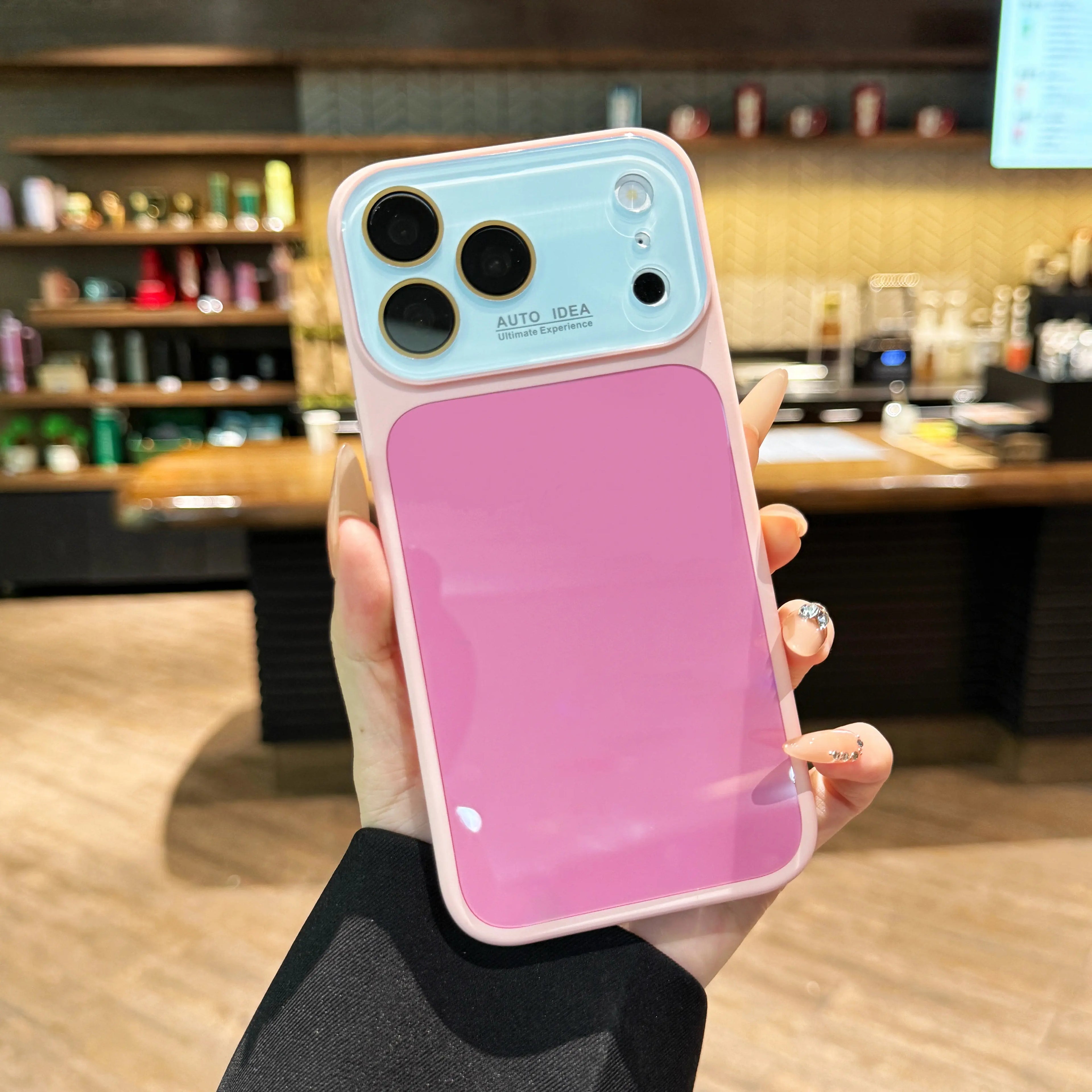 Dopamine Candy Color Crystal Phone Case – Contrast Lens Protection Anti-Drop Cover for iPhone 17 Pro Max