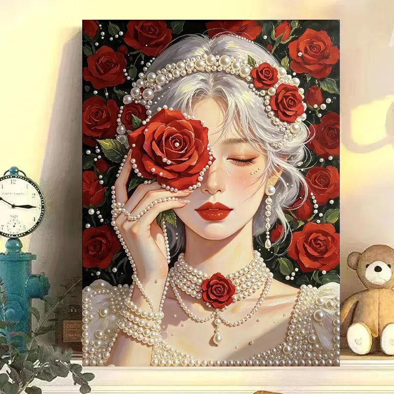 Fireworks Romantic Castle 5D Diamond Painting Kit – DIY Acrylic Round Bead Art Set