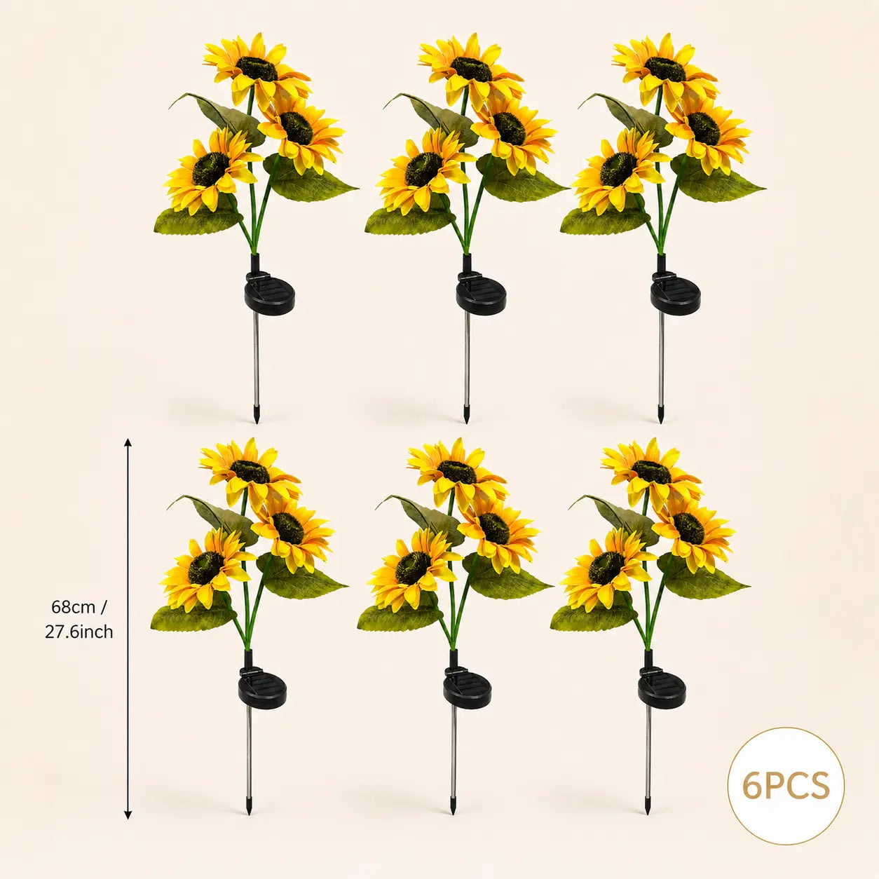 Solar Powered LED Sunflower Garden Lights (Waterproof Outdoor Decor)