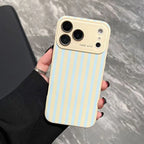 Retro Stripe High-Contrast Phone Case – Skin-Friendly Anti-Drop Lens Cover for iPhone 17 Pro Max