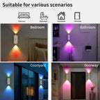 Smart Rechargeable Motion Sensor LED Night Light – RGB Ambient Wall Lamp
