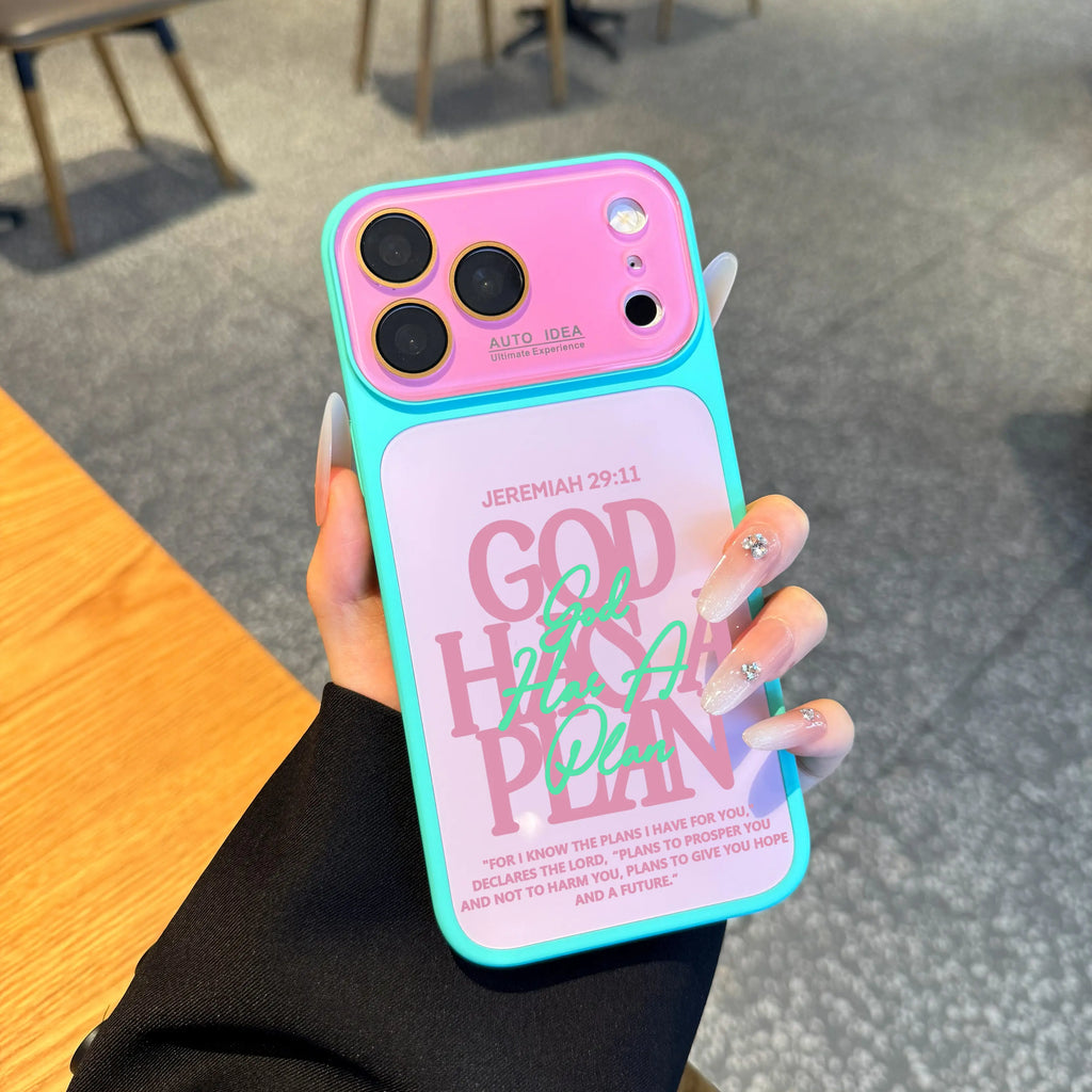 Jeremiah 29:11 Christian Bible Verse Color Block Phone Case for iPhone 17 Pro Max – Dual-Layer TPU-PC Protective Shell with Raised Camera Guard