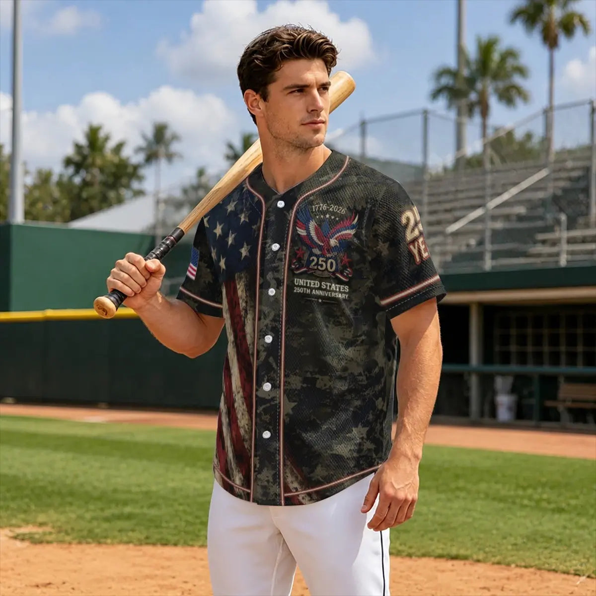 USA 250th Anniversary "1776-2026" Patriotic Baseball Jersey