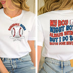 "My Boy Might Not Always Swing" Shirt | Heartfelt Baseball Mama Tee