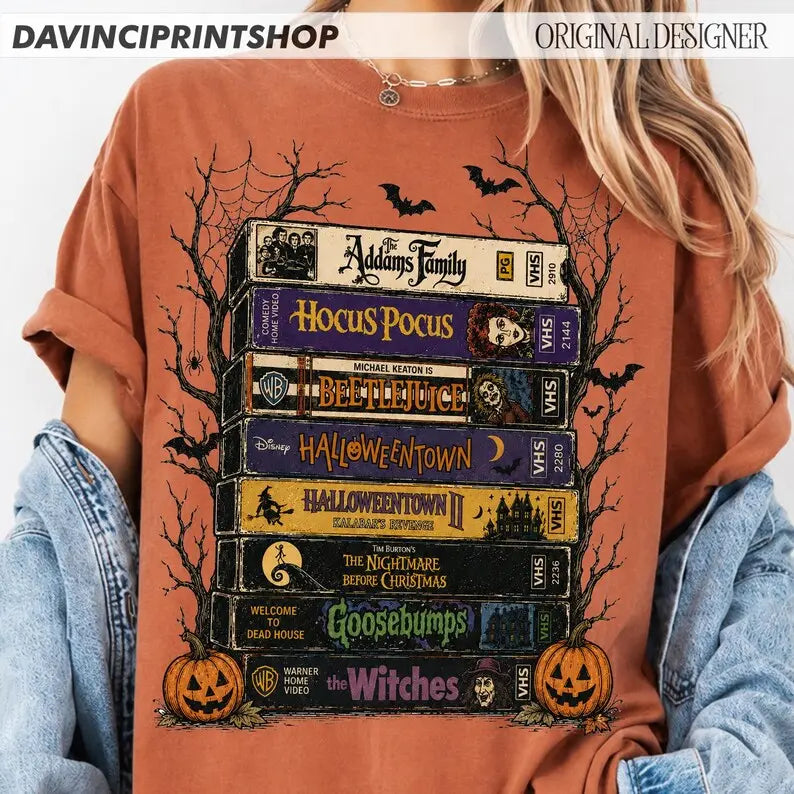 Comfort Colors Vintage Halloween Movie Shirt – Retro Spooky Season Horror Graphic Tee