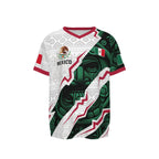 2026 Mexico Aztec Calendar Style Soccer Jersey - Men's V-Neck Football Shirt for Fans & Players