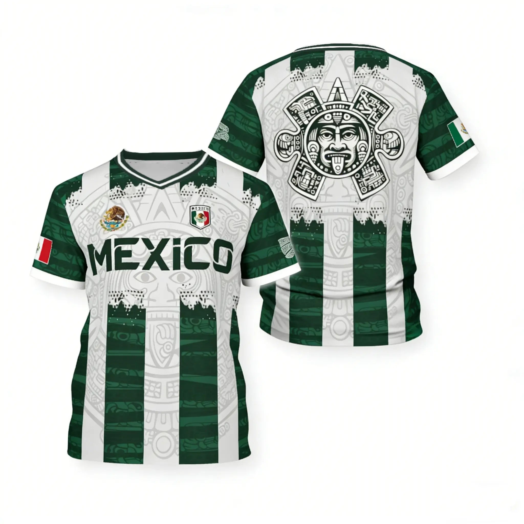 2026 Mexico Aztec Calendar All-Over Print Soccer Jersey