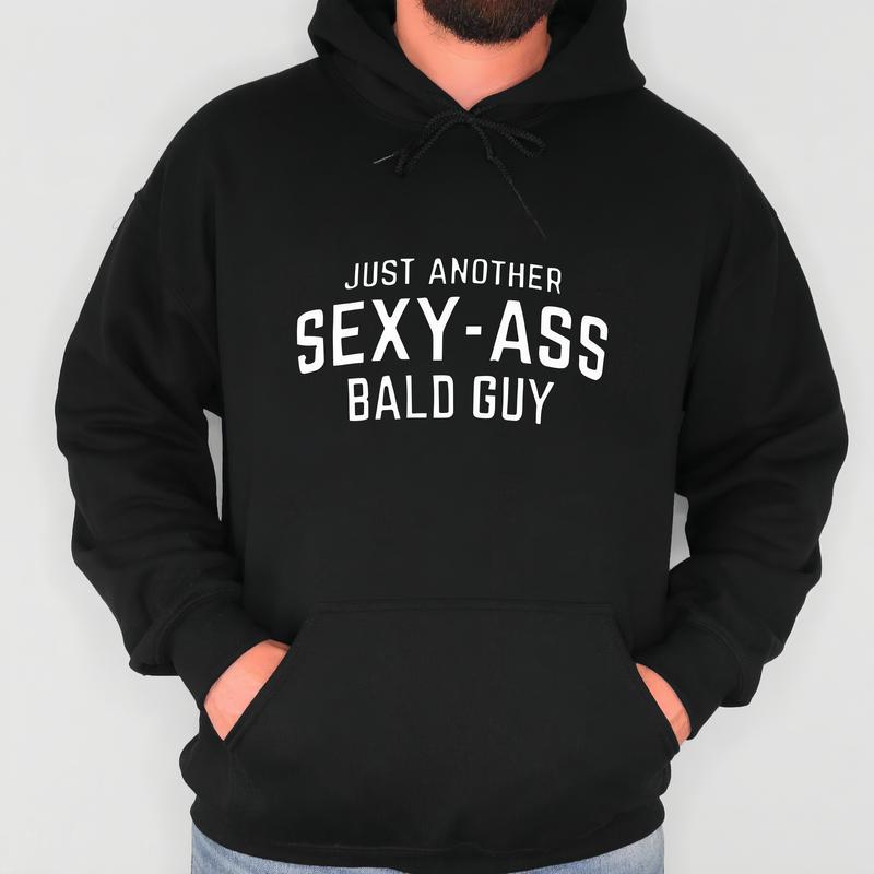 Bald Guy Print Men's Crew Neck Fashionable Short Sleeve Sports T-shirt, Comfortable And Versatile, For Summer And Spring, Athletic Style, Comfort Fit T-Shirt, As Gifts