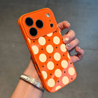 Cute Summer Polka Dot Case – Shockproof Glossy Cover with Camera Protection for iPhone 17 Pro Max
