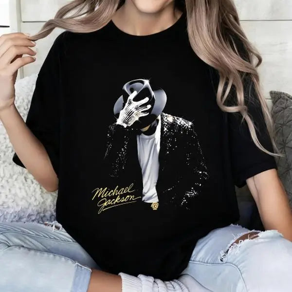 Michael Jackson "Iconic Pose" Shirt | Signature & Sparkling Jacket Tee