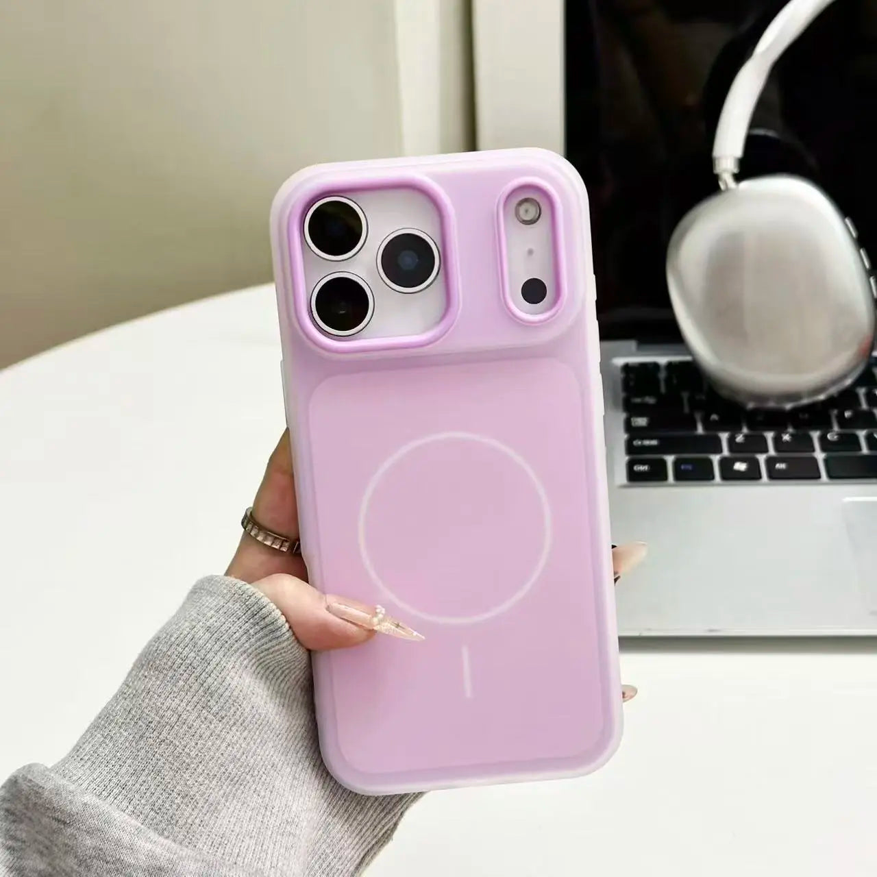 MagSafe Phone Case – Dual Layer Color-Blocking Shockproof Cover for iPhone 17 Pro Max
