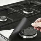 4-Piece Reusable Non-Stick Gas Stove Burner Covers – Heat-Resistant & Washable