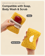 2-Pack Soft Bath Sponge with Soap Pocket – Quick-Foaming Body Scrub Sponge