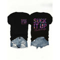 Women’s Casual Round Neck Anime Graphic Cotton T-Shirt