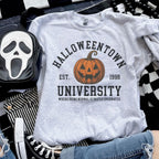 Halloween Town University Pumpkin Sweatshirt – Ash Grey Heavy Cotton Pullover