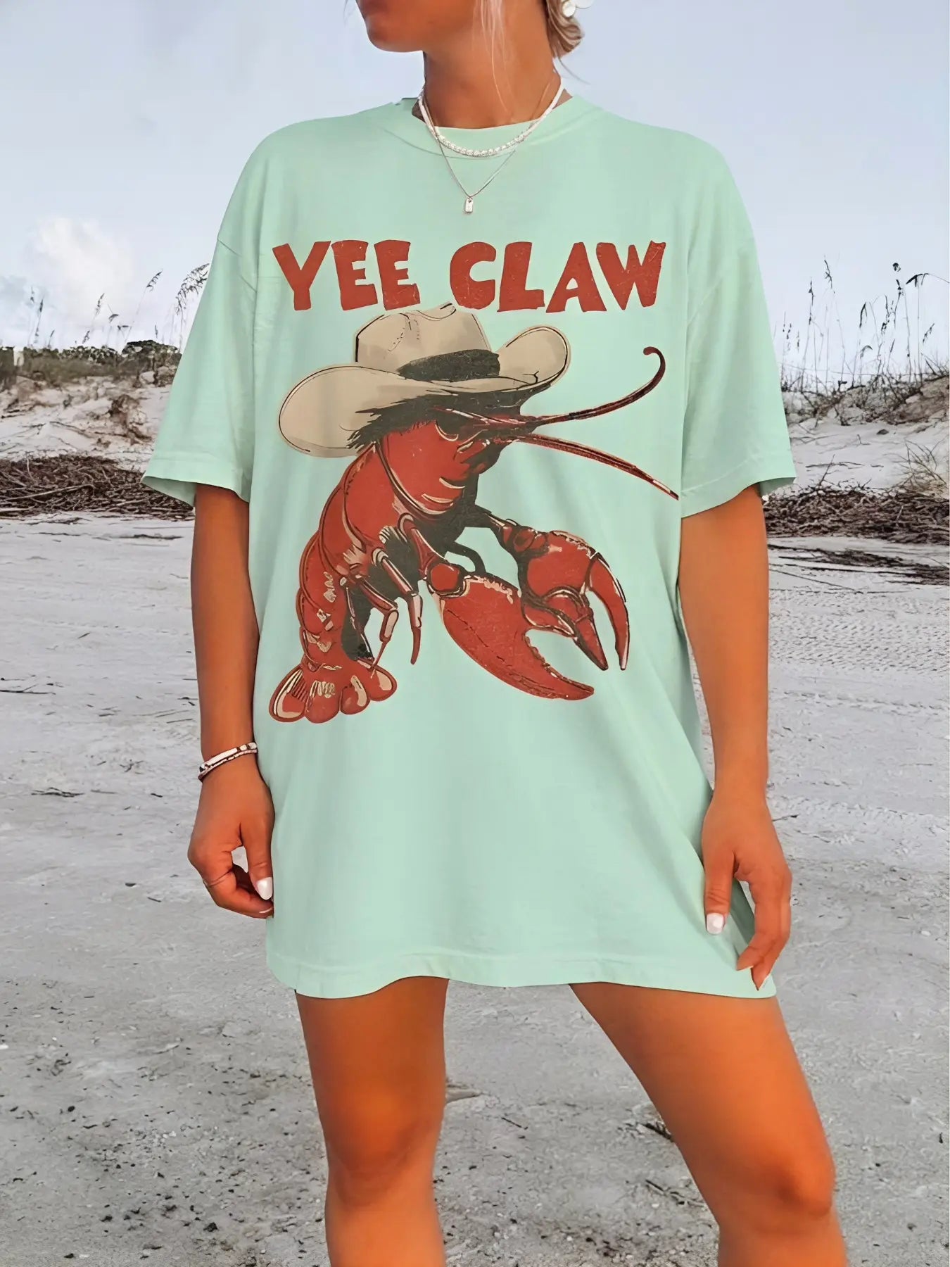 "Cowboy Crawfish" Graphic Tee | Coastal Cowgirl Aesthetic Vintage Shirt