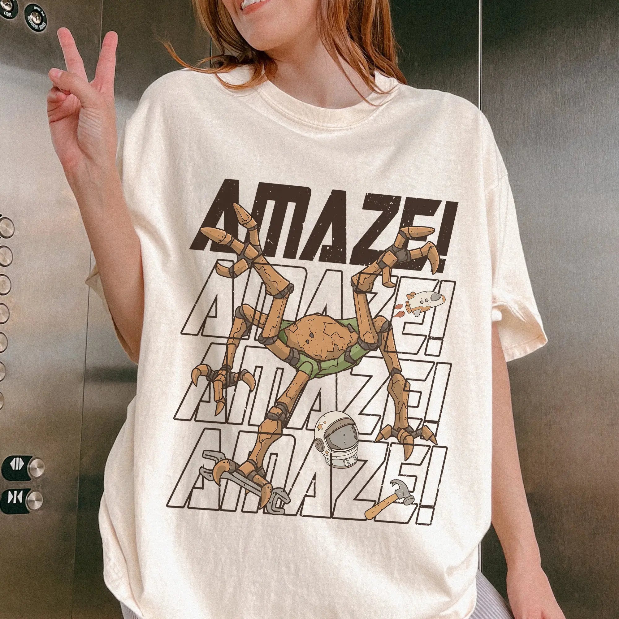 Project Hail Mary Amaze Amaze Amaze Shirt Rocky Sci-Fi Graphic Tee Book Lover Unisex T-Shirt
