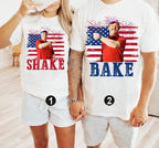 Shake and Bake 4th of July Patriotic T-Shirt – Funny Couples Independence Day Tee
