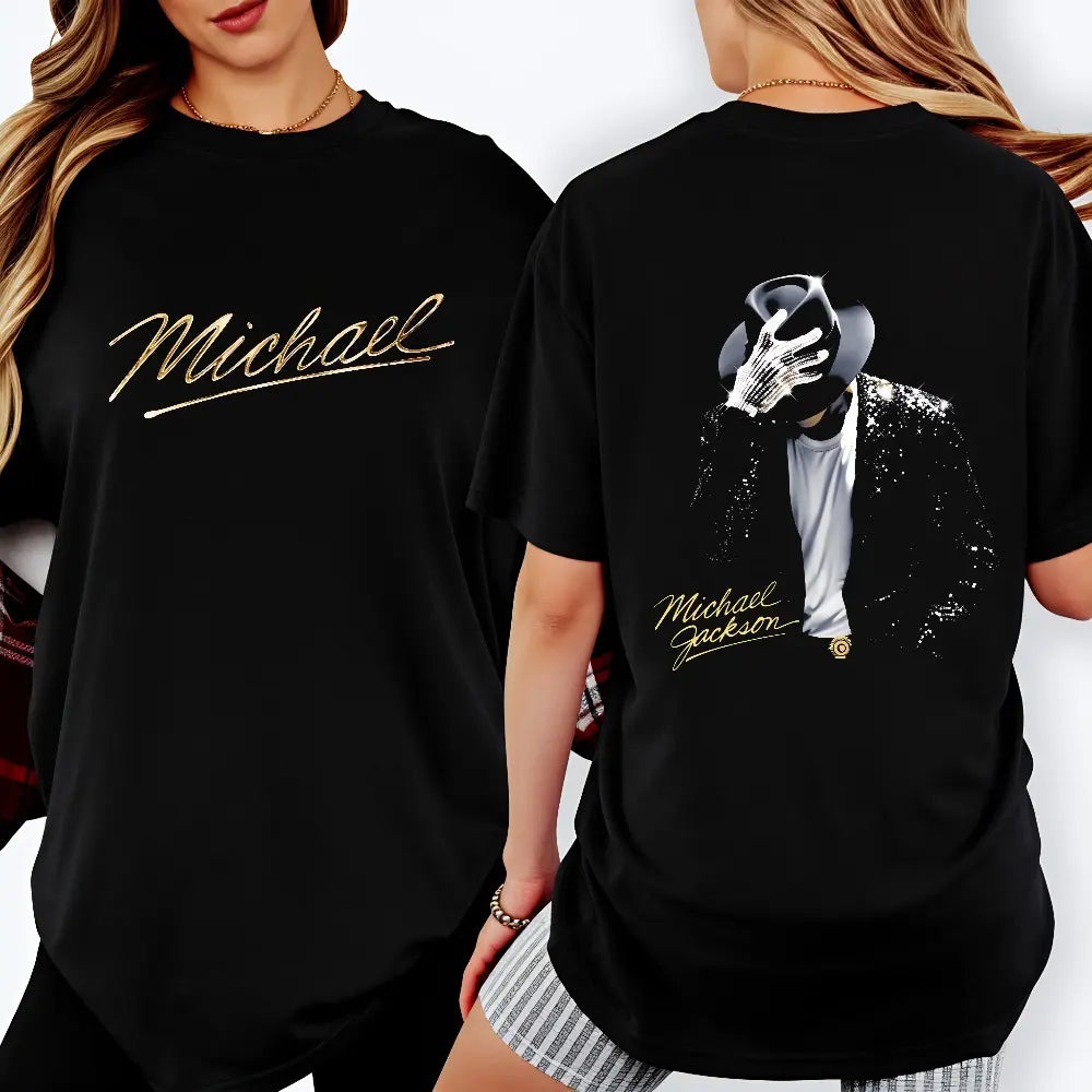 Michael Jackson "Dance & Signature" 100% Cotton Streetwear Tee