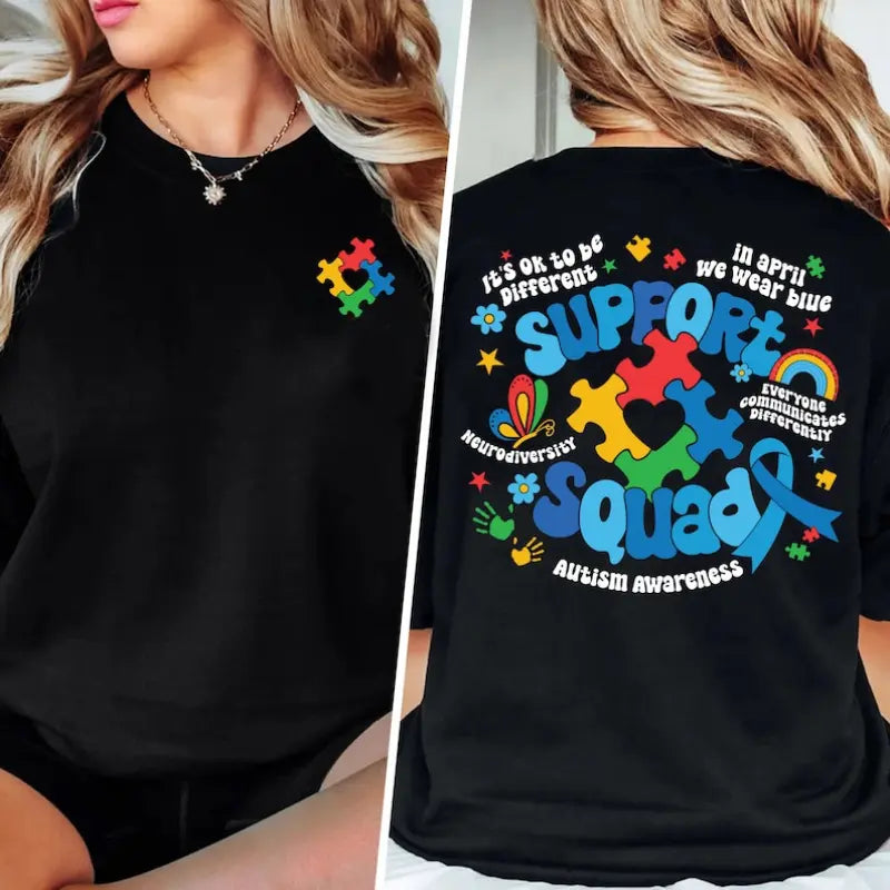 "Autism Support Squad" Family Shirt | Neurodiversity Awareness Tee