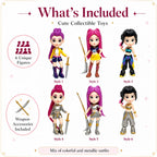 6pc K-Pop Idol Figurine Set | Mini Anime Style Model Toys for Collection