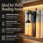 Library Lantern Decorative Bookshelf Lighting – Miniature Hanging Shelf LED Nightlight