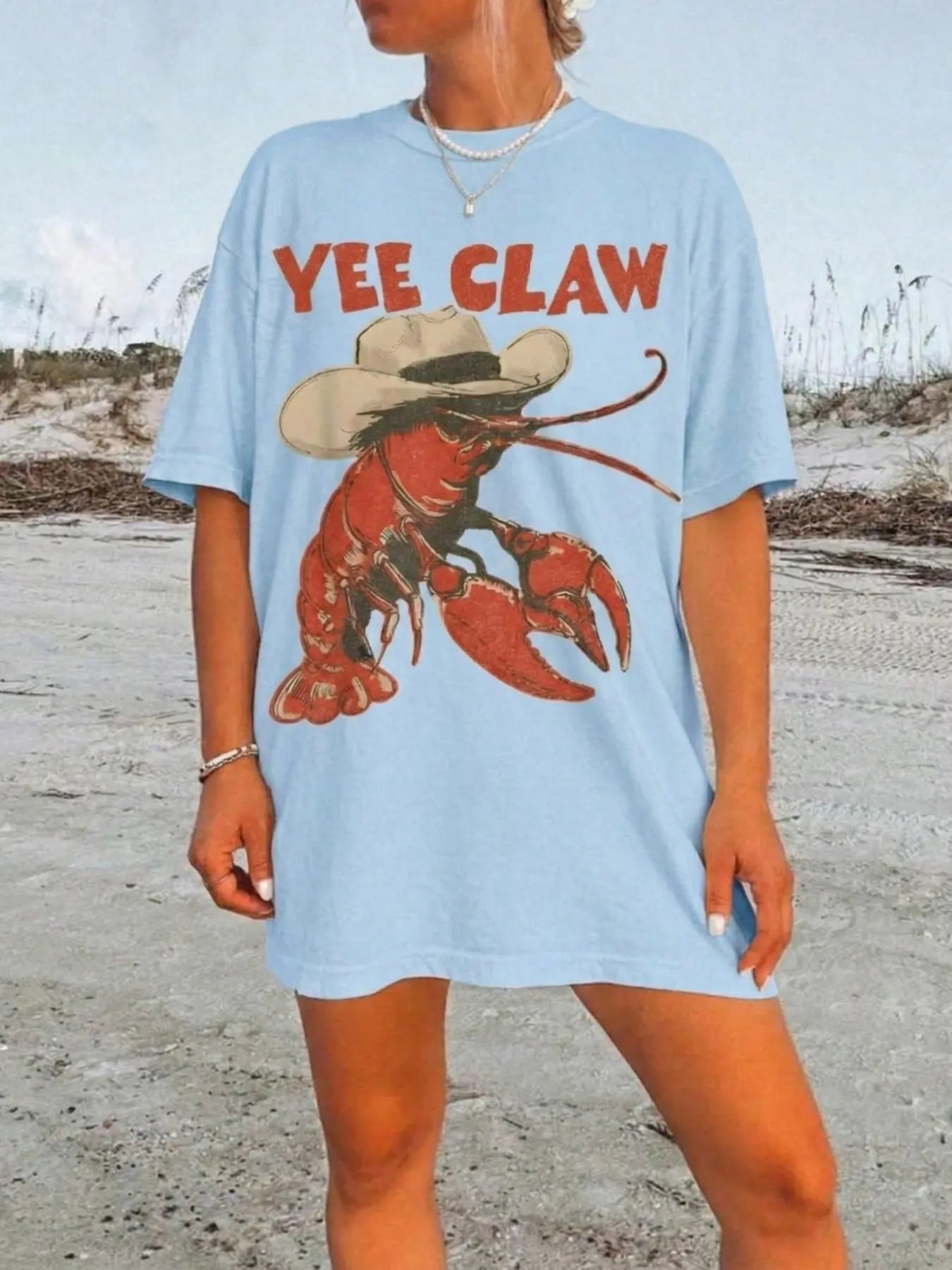 "Cowboy Crawfish" Graphic Tee | Coastal Cowgirl Aesthetic Vintage Shirt