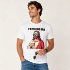 Kids' American Spirit Football T-Shirt – "I'm Telling Dad" Easter Graphic Tee