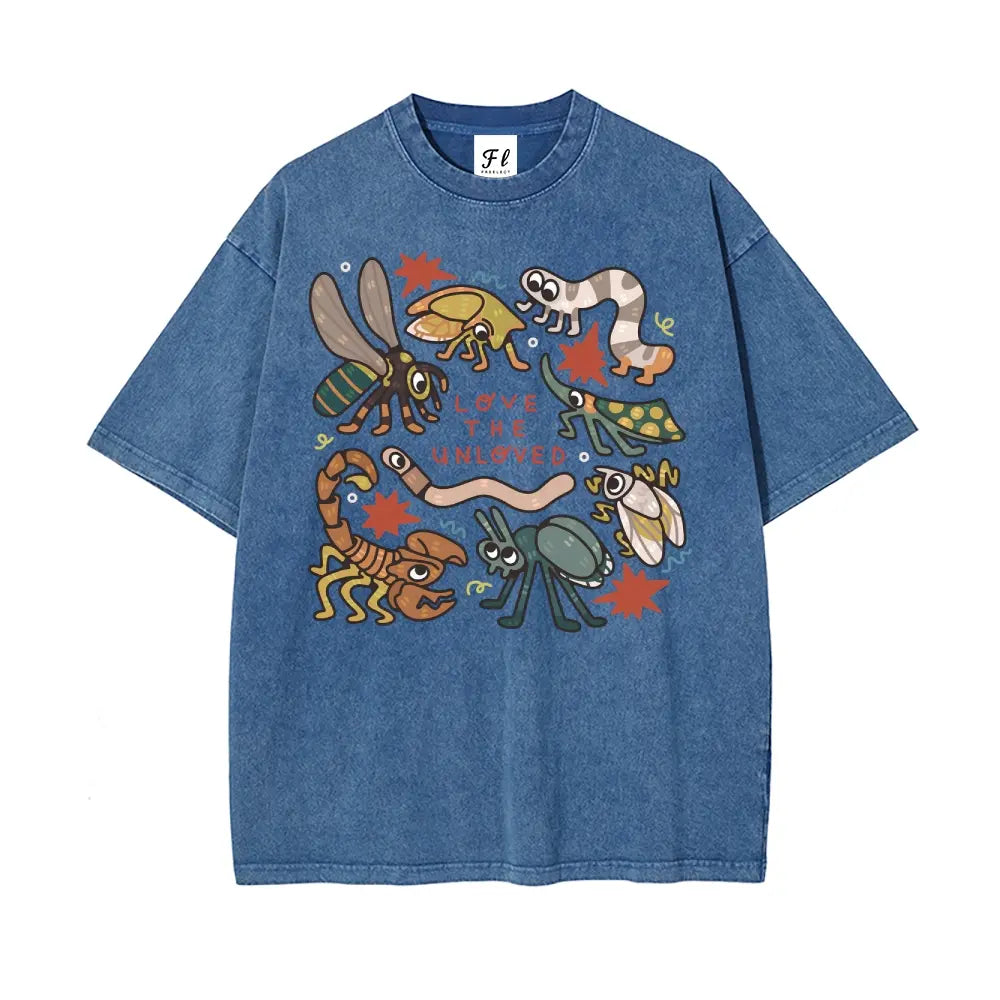 "Love The Unloved" Insect Lover Shirt | Vintage Washed Cotton Graphic Tee