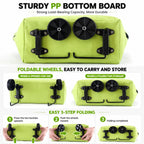2-in-1 Foldable Rolling Shopping Tote Bag – Large Capacity Grocery Cart with Wheels