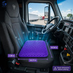 GEECO Purple Gel Seat Cushion – Firm Honeycomb Cooling Pad with Non-Slip Cover