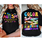 2-Sided Autism Awareness Shirt | SPED Teacher Brushstroke Graphic Tee