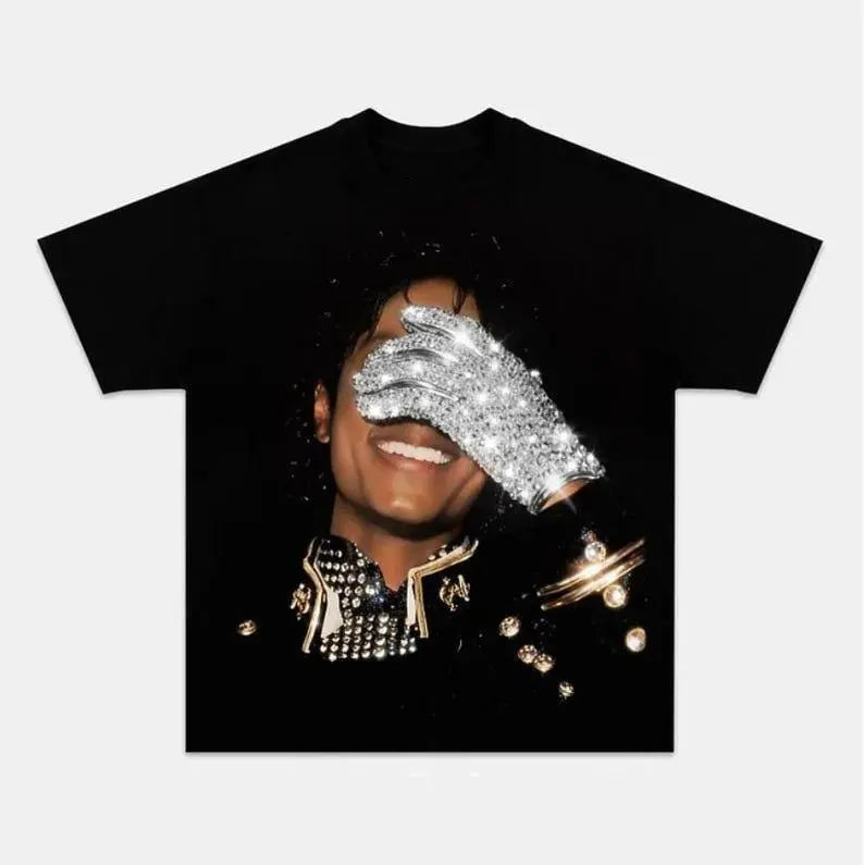 Michael Jackson Glove Graphic T-Shirt Vintage 90s Tee