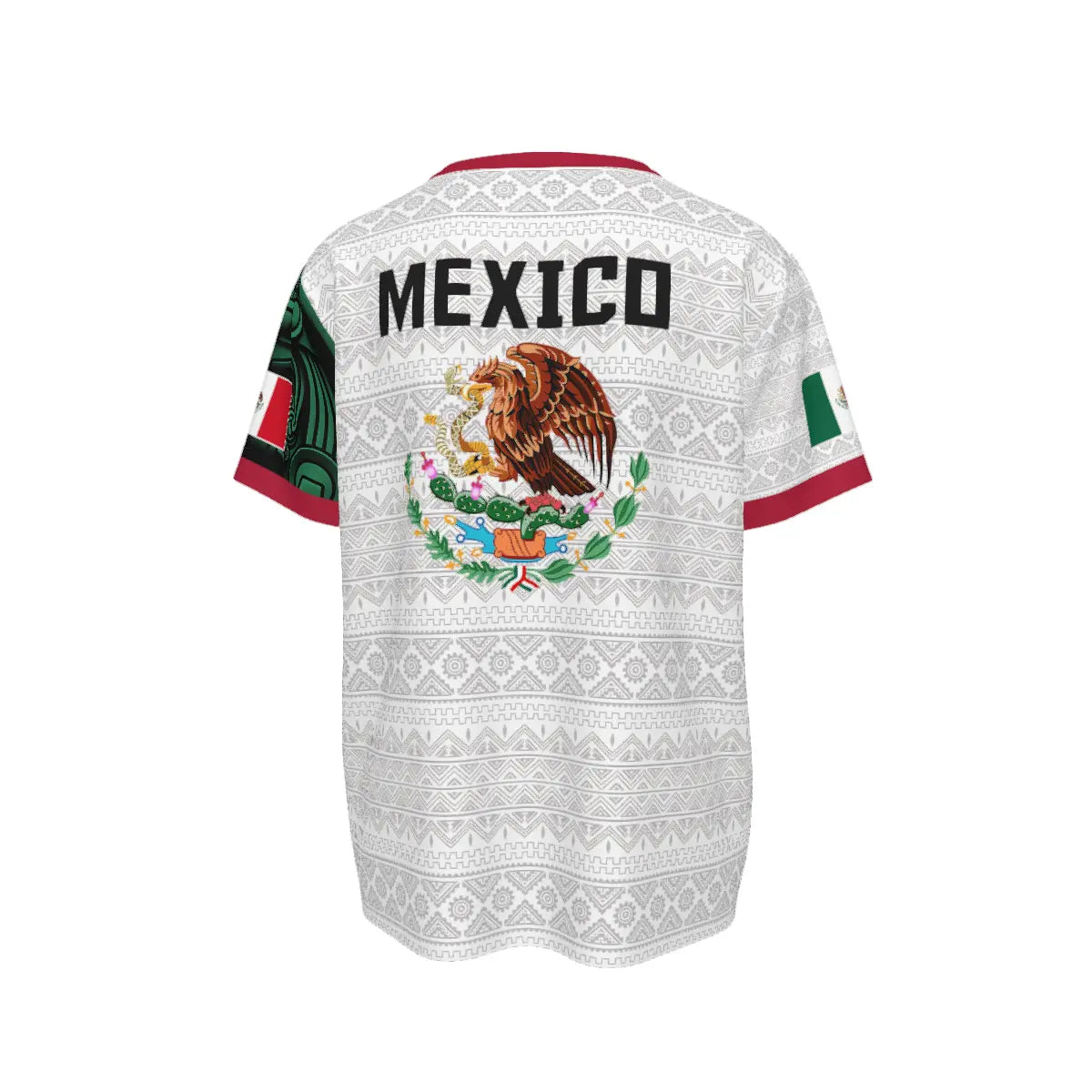 2026 Mexico Aztec Calendar Style Soccer Jersey - Men's V-Neck Football Shirt for Fans & Players