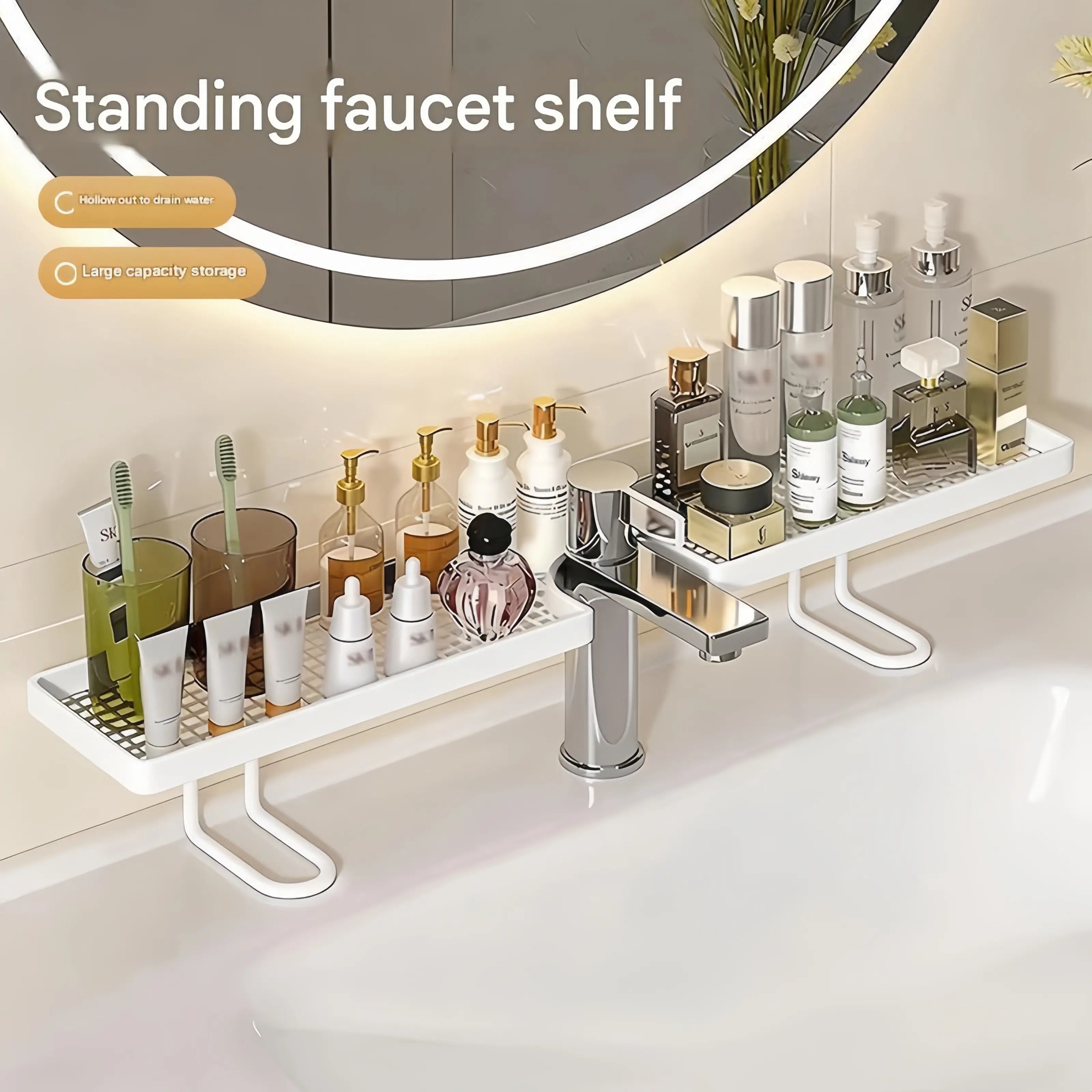 Minimalist Luxury Multi-Purpose Storage Rack for Bathroom & Kitchen
