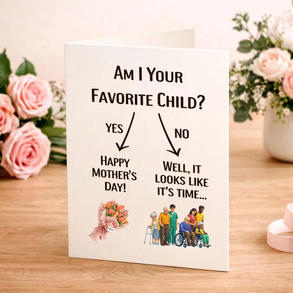 Funny Mother's Day Card | Sarcastic Gag Gift for Mom (Blank Inside)