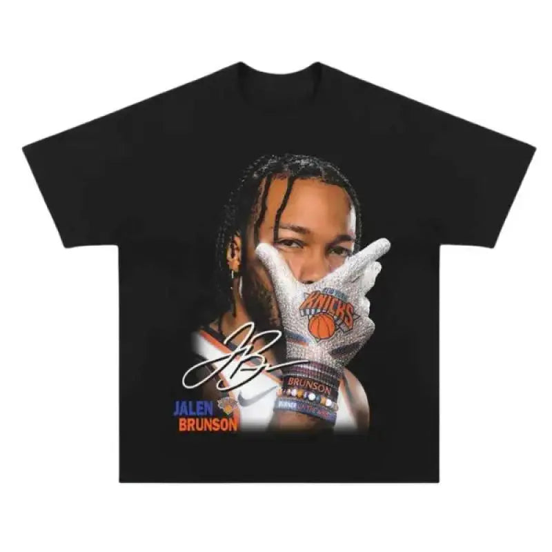 Jalen Brunson "Brunson Burner" Graphic T-Shirt – Vintage Streetwear Basketball Fan Apparel