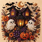 Halloween Ghost Pearl Art DIY Kit – Spooky Cute 3D Craft Gift for Fall Home Decor