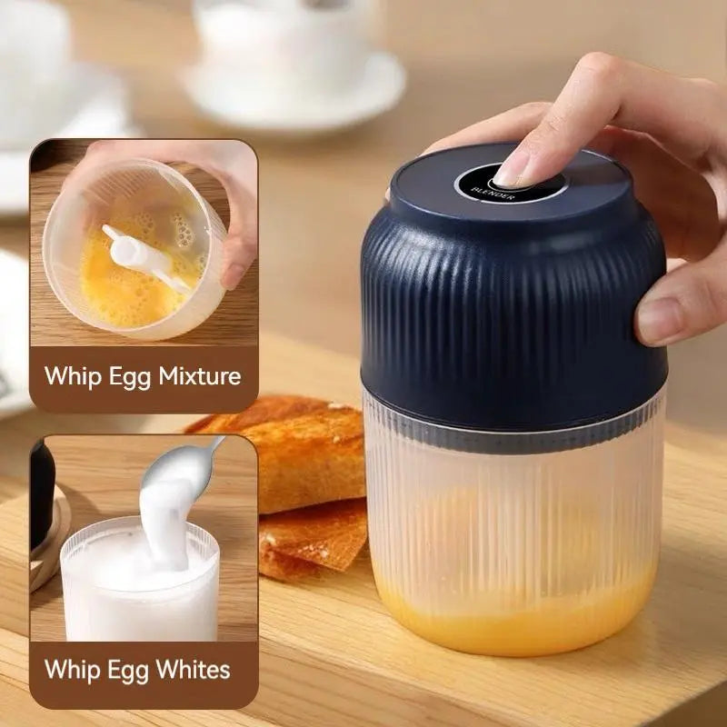 Cordless Electric Garlic Chopper (300ML) – Portable 4-Blade Food Processor & Veggie Grinder