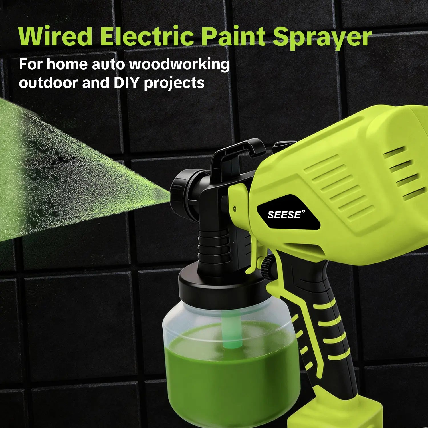 1200ml High-Capacity Paint Sprayer - Adjustable Flow, 4 Nozzles & 3 Spray Modes