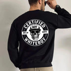 "Certified Whiteboy" Skull Hoodie | Edgy Streetwear Graphic Pullover