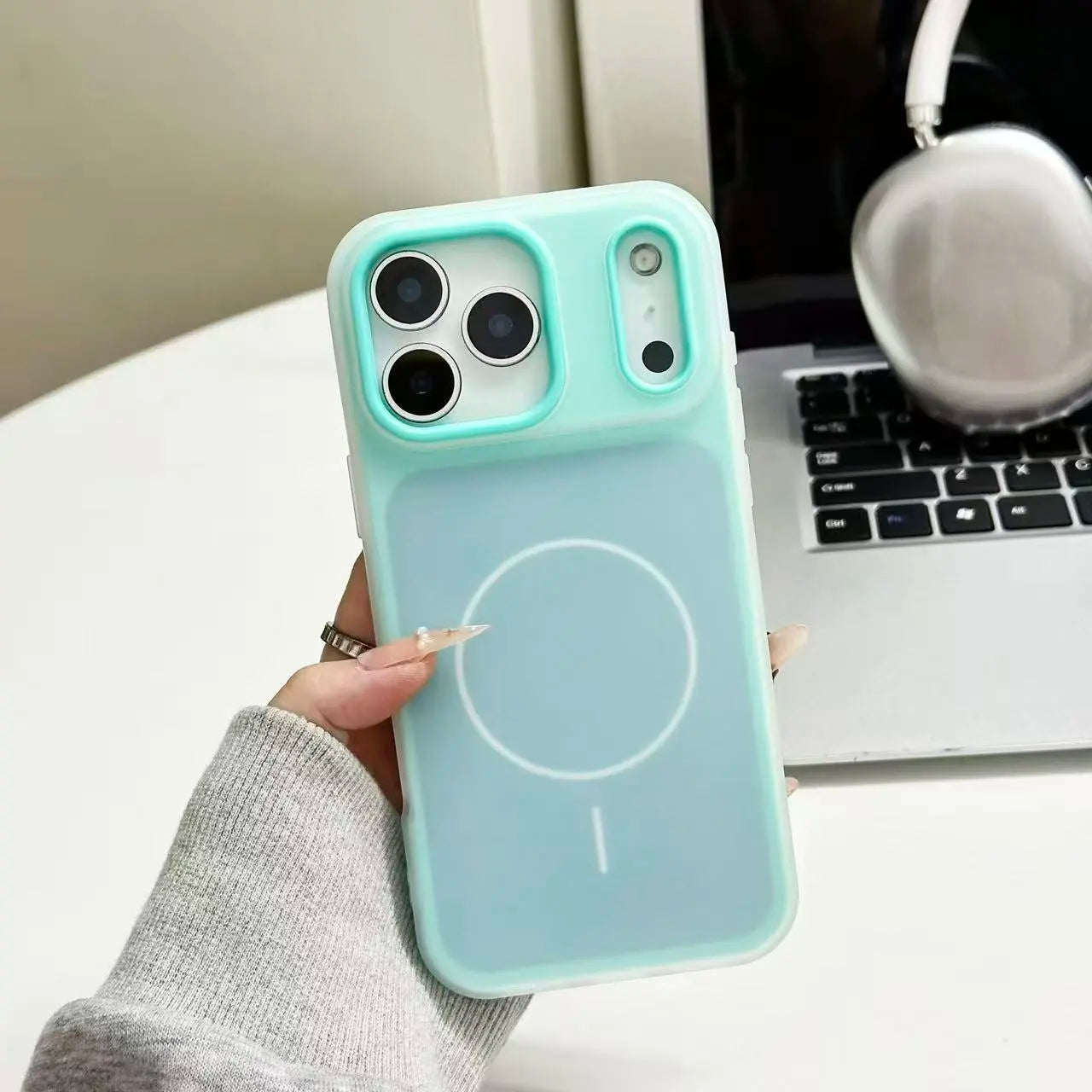 MagSafe Phone Case – Dual Layer Color-Blocking Shockproof Cover for iPhone 17 Pro Max