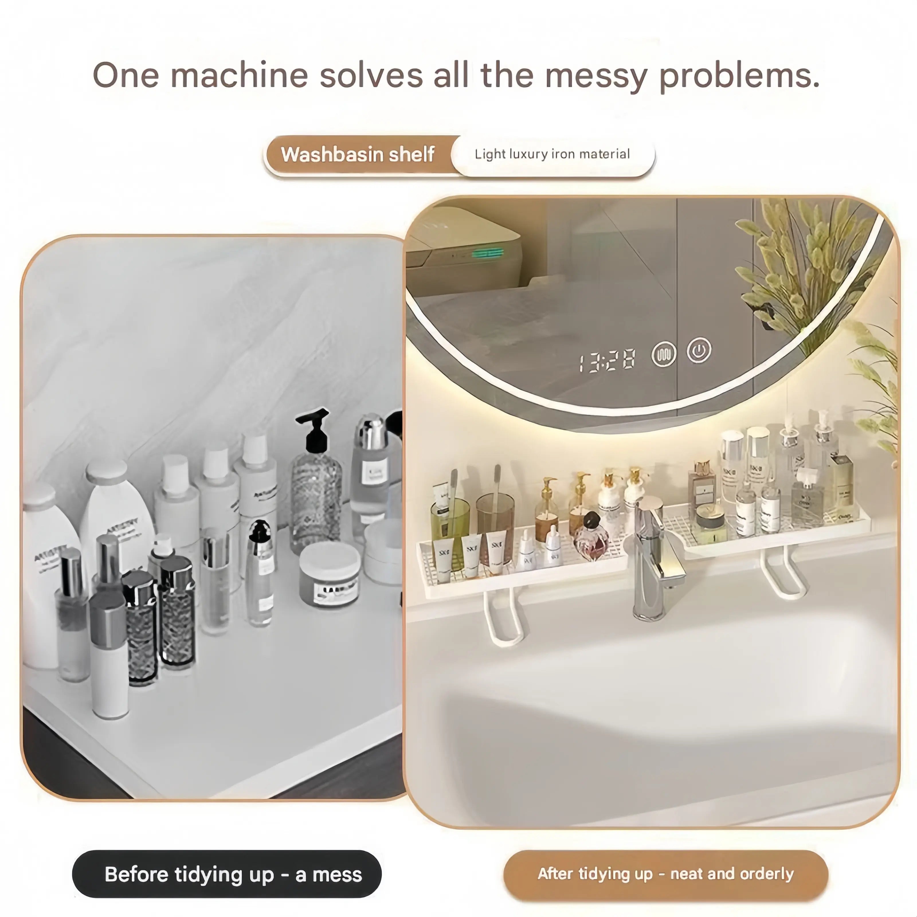 Minimalist Luxury Multi-Purpose Storage Rack for Bathroom & Kitchen