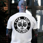 "F*ck Your Feelings" Skull T-Shirt | Edgy Sarcastic Statement Graphic Tee
