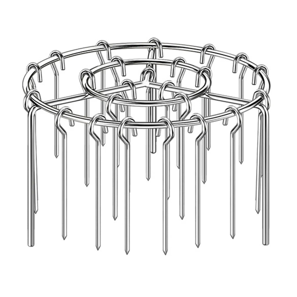 2 Counts Air Fryer Skewer Rack, Round Grill with Stainless Steel, Flat Edges