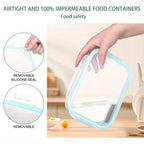 16-Piece Glass Food Storage Containers Set – Airtight Meal Prep & Kitchen Preservation Lids